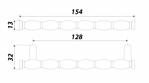 BOYARD.Ручка мебельная STACCATO RS449BAZ.4/128