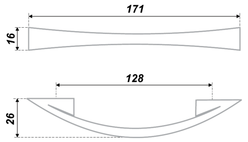 BOYARD.Ручка S80540/128 RS805CP.4/128