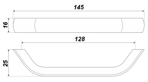 BOYARD.Ручка мебельная AL RS062CP.4/128