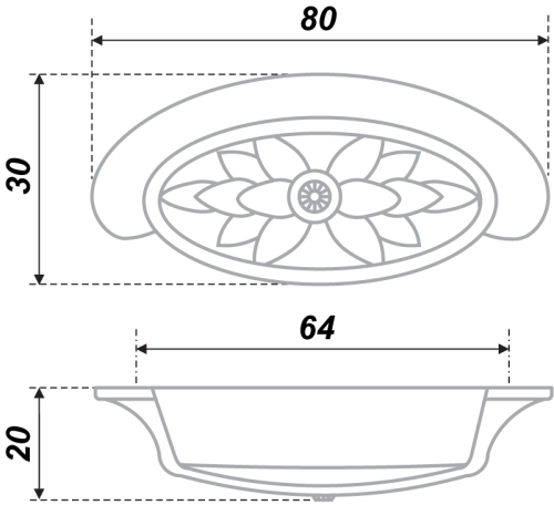 BOYARD.Ручка мебельная RS416BAB.3/64