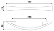 BOYARD.Ручка S80560/128 RS805SC.4/128