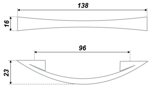 BOYARD.Ручка S80560/96 RS805SC.4/96