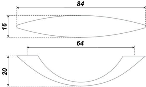 BOYARD.Ручка мебельная RS153SC.3/64