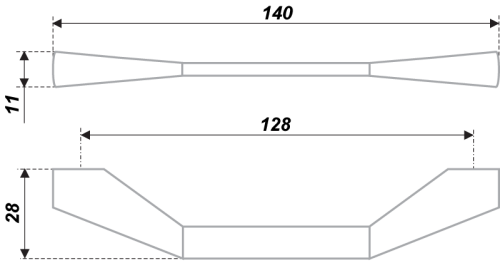 BOYARD.Ручка мебельная RS186SN.4/128