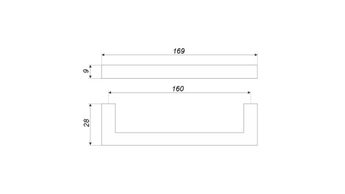 BOYARD.Ручка мебельная QUADRA RS043W.4/160