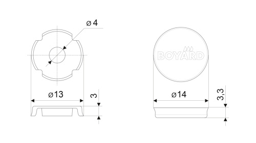 Заглушка для ручек декоративная BOYARD RZ001W