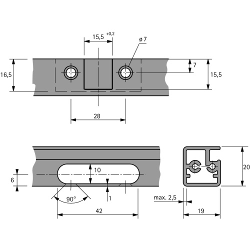 Петля для накладных дверей, угол открывания 95° HETTICH Intermat 9936 Alu-T22/26-К0 9155233/1064103