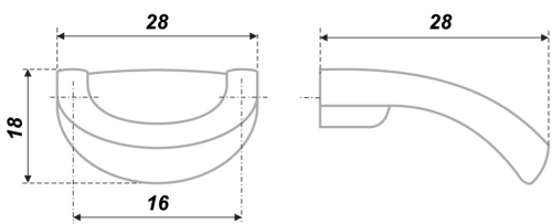 BOYARD.Ручка мебельная RS172AB.3/16