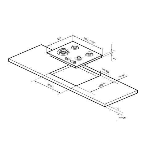 Газовая варочная панель LEX GVE 643C IV