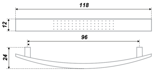 BOYARD.Ручка S80240/96 RS802CP.4/96