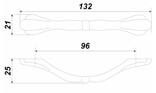 BOYARD.Ручка мебельная ZOE RS441CP.3/96