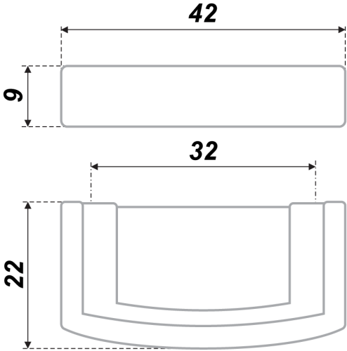 BOYARD.Ручка мебельная RS402BAZ.4/32