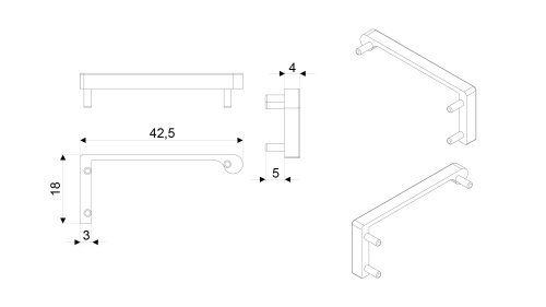 BOYARD.Заглушка боковая ZnAl G-LINE RZ101.01SC