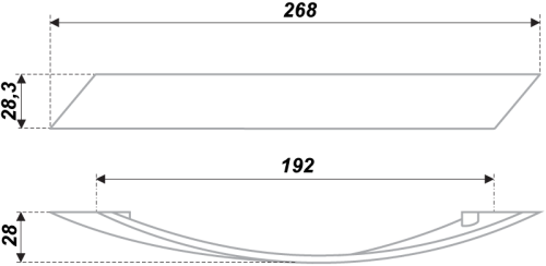 BOYARD.Ручка мебельная RS183CP.4/192