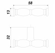 BOYARD.Ручка мебельная STACCATO RC449MBAB.4