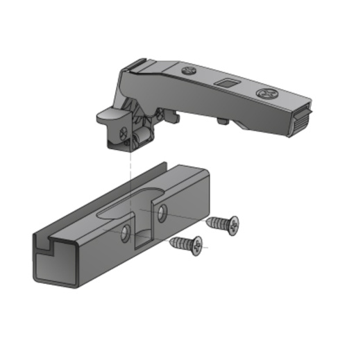 Петля для накладных дверей, угол открывания 95° HETTICH Sensys 8638i Alu-T32 9072524/9071421